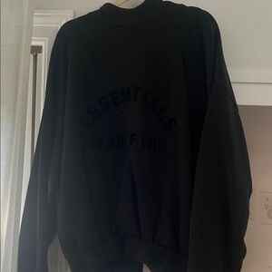 Fear of God Essentials Black Crewneck Sweater